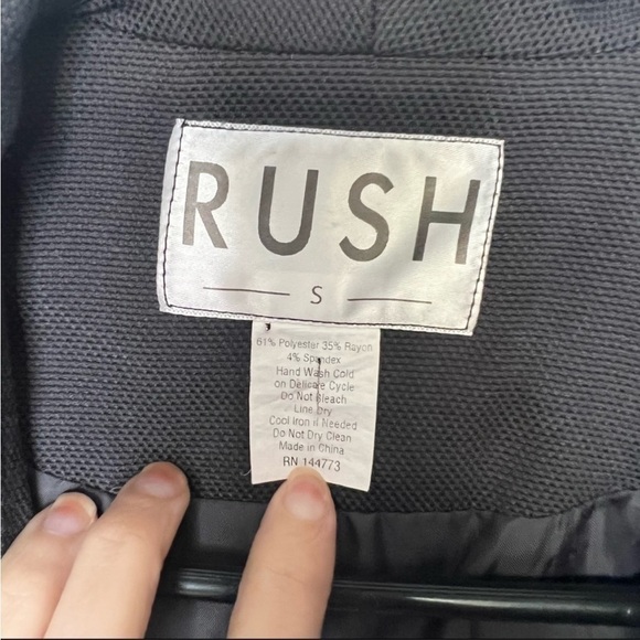 VTG RUSH blazer in gray textured jacquard size small - Picture 7 of 11